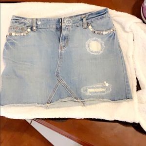 Denim short skirt